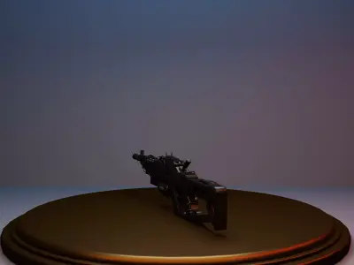 gun fbx obj mb ma model texture  Low-poly 3D model