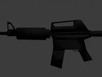 m16 low poly Low-poly 3D model