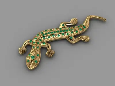 Gecko Ear Cuff Earrings 3D print model 3D print model purchase