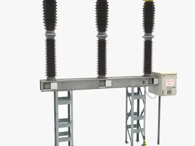 High Voltage Circuit Breaker 3D model