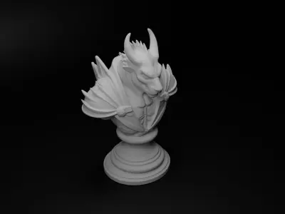 Legendary Monster Hunter Bust Chess 3D print model get
