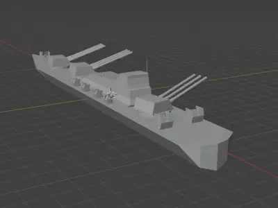 warship Free 3D print model