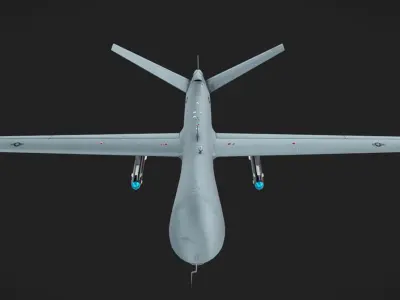 MQ-9 Reaper Low-poly 3D model