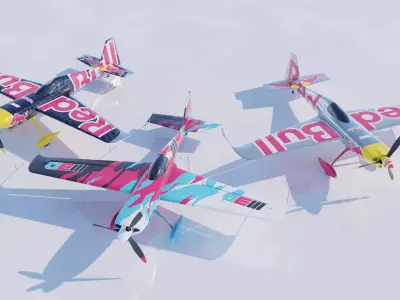 Zivko Edge 540 aerobatic airplane with collection of liveries 
