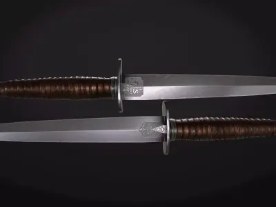 VINTAGE SMALL SWORD Low-poly 3D model