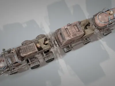 Post Apocalyptic Survival Truck 3D model