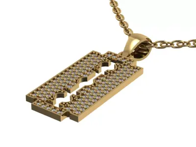  25 mm balet Gold Pendint 3D print model