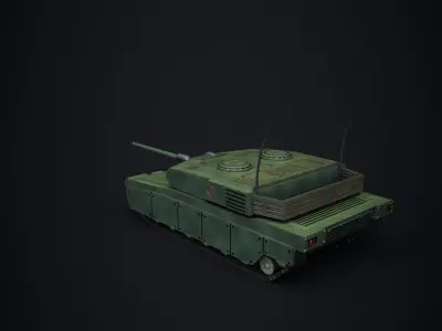 3D Altay Tank Free low-poly 3D model