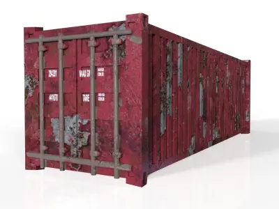 Old Container Low-poly 3D model