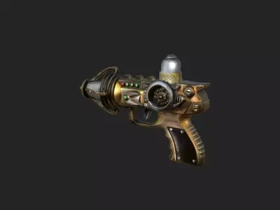 Pistol 3D Model 001 Free low-poly 3D model