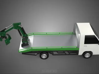 PICK UP PALM OIL FRUIT LOADER GRAB TRUCK CRANE GRABBER JAWS LIFT 3D model