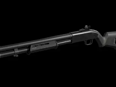 Mossberg 590 Custom 12 Gauge Shotgun Build Low-poly 3D model