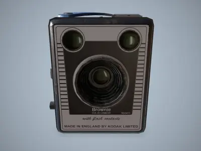 Vintage Brownie Camera Low-poly 3D model