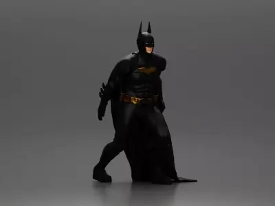 Batman drags defeated clown prince marching 3D print model