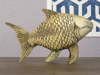 Midcentury Brass Fish 3D model