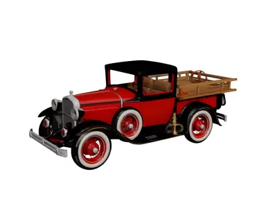 1930 Early Vintage Fire Pickup Truck Historical Emergency  3D model