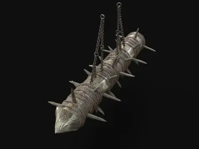 JAGGED LOG PITFALL BOOBY TRAP HUNTER DEADFALL Low-poly 3D model