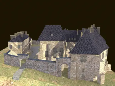 Saltworks Castle in Wieliczka Cracow Poland Zamek Zupny  Low-poly 3D model