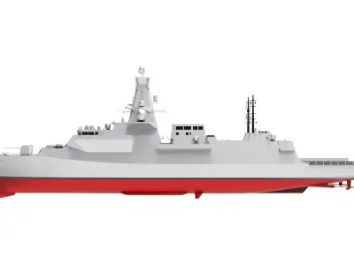 The Type 26 Frigate Low-poly 3D model