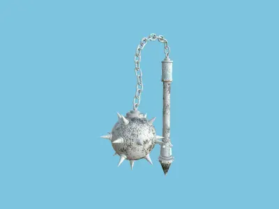 Medieval Flail 05 Frost - Character Fantasy Weaponry Low-poly 3D model