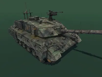 Chellendger tank Low-poly 3D model