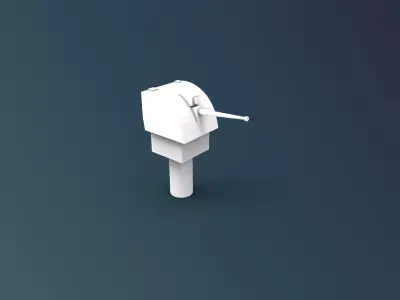 Ship water cannon 3D print model