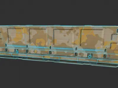 Military Shipping Container Low-poly 3D model