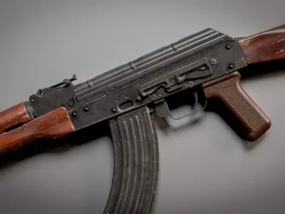 Kalashnikov AK-47 AKM  Low-poly 3D model