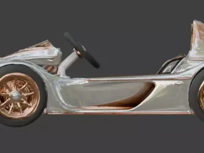 Luxury Racing Go Kart 3D Model Low-poly 3D model