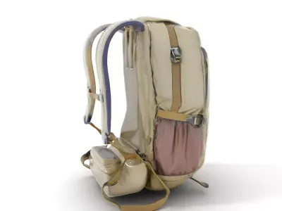 Olive Tactical Backpack model pack Low-poly 3D model