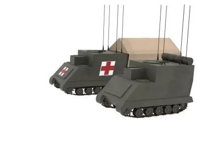 US Modern Military M577 Command Tracked Vehicle 3D model