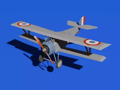 Nieuport 17 C1 Low Poly Low-poly 3D model