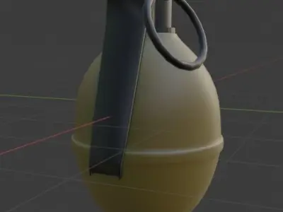 Game ready low poly grenade Free low-poly 3D model