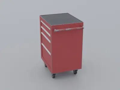 Tool Cabinet Low-poly 3D model buy