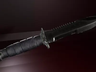 Combat tactical knife m9 bayonet Low-poly 3D model