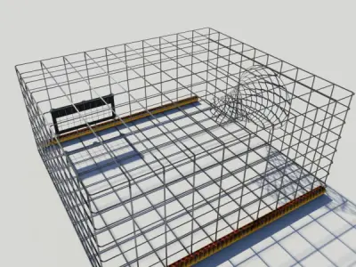Square Fish Trap 1 3D model