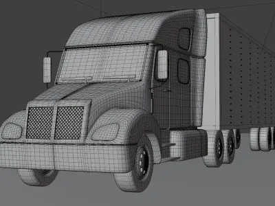 Trailer Truck 3D model