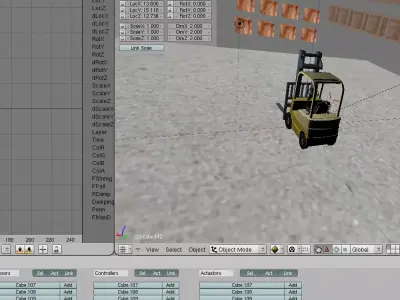 FORKIT forklift in computer game Free low-poly 3D model