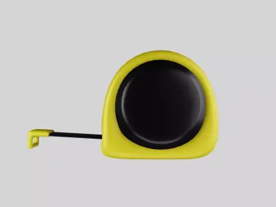 Yellow measure tape 3D model