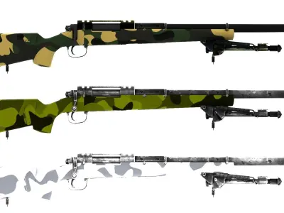 m24 sniper riffle Low-poly 3D model