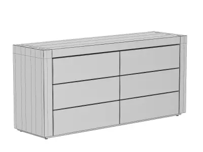 Telluride Six Drawer Dresser 3D model