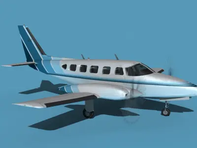 Piper PA-31-350 Navajo Chieftain V03 3D model