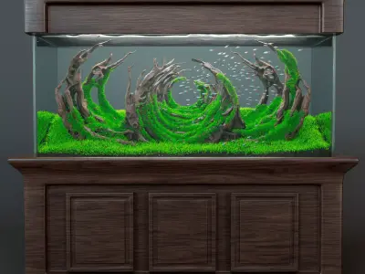 Aquarium Low-poly 3D model purchase
