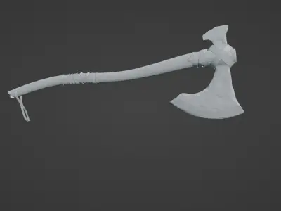 Old military ax  3D model
