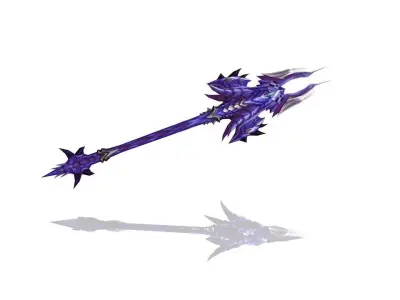 Dragon Scales Spear Low-poly 3D model