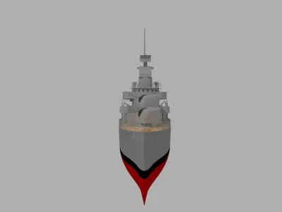 USS Fletcher DD-445 Destroyer  3D model