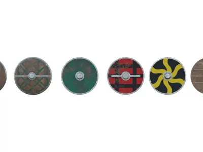 Shield Collection Low-poly 3D model