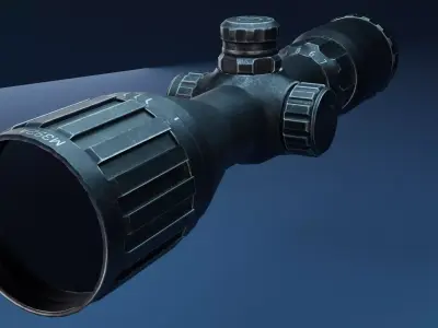 optical sight Low-poly 3D model