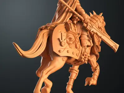 Traitor mounted commander  3D print model