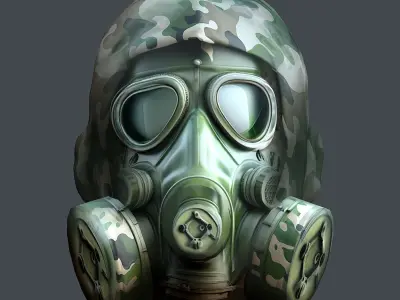 Helmet 3d model military combat Military Low-poly Low-poly 3D model 45
